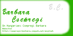 barbara csepregi business card